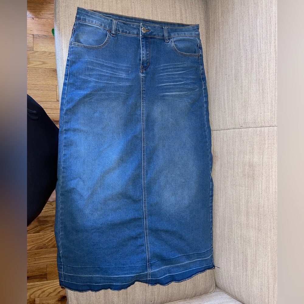BE-GIRL MAXI DENIM SKIRT🩵